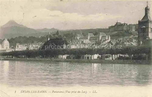 AK / Ansichtskarte Evian les Bains_74_Haute Savoie Panorama vue prise du Lac Leman 