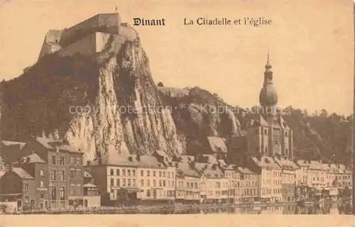 AK / Ansichtskarte Dinant-sur Meuse Belgie La citadelle et l'église Feldpost