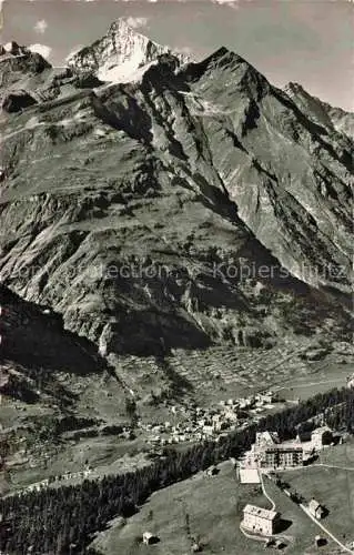 AK / Ansichtskarte ZERMATT_VS Panorama mit Weisshorn und Mettelhorn Walliser Alpen Zermatt_VS