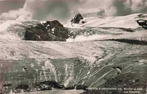 AK / Ansichtskarte Testa del Rutor 3486m Valgrisenche Aosta Valle d Aosta IT Vedette e Ghiacciaio del Ruto Gebirgspanorama Gletscher