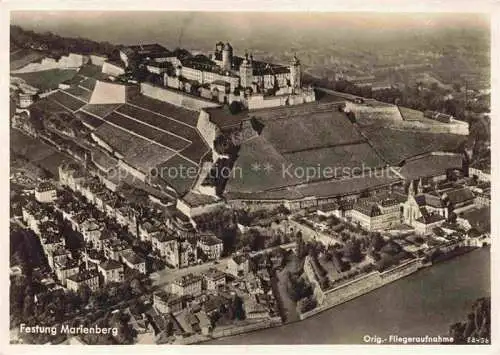 AK / Ansichtskarte WueRZBURG Bayern Festung Marienberg Original Fliegeraufnahme