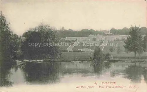 AK / Ansichtskarte VALENCE_ SUR RHONE_26_Drome Parc Jouvet Piece d eau et Belvedere 