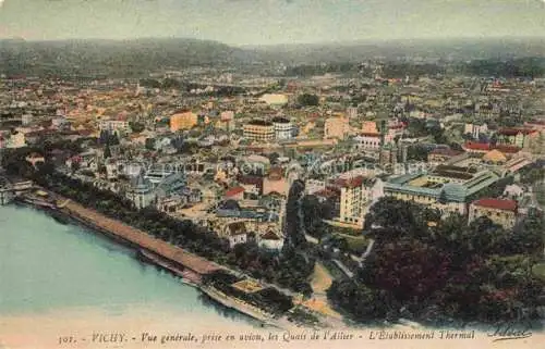 AK / Ansichtskarte VICHY_03_Allier Vue aerienne les Quais de l Allier L Etablissement Thermal 