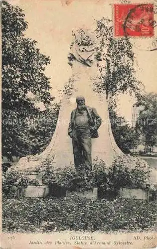 AK / Ansichtskarte TOULOUSE_31_Haute Garonne Jardin des Plantes Statue d Armand Sylvestre 