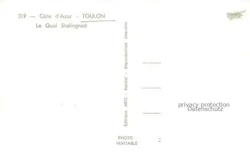 AK / Ansichtskarte TOULON_ SUR MER_83_Var Le Quai Stalingrad 