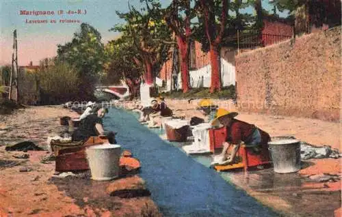 AK / Ansichtskarte Marignane_Marseille_13_Bouches du Rhone Laveuses au ruisseau Feldpost 