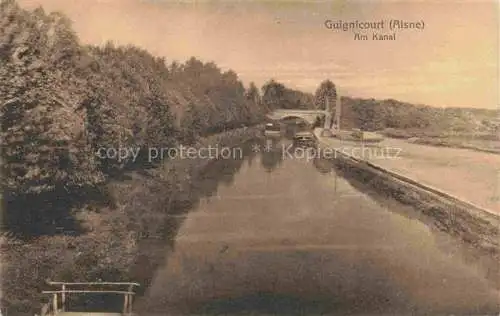 AK / Ansichtskarte Guignicourt_LAON_02_Aisne Am Kanal 