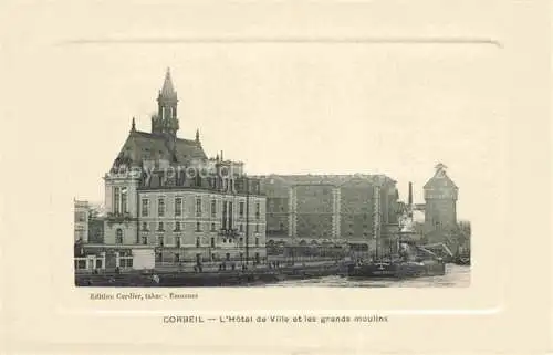 AK / Ansichtskarte CORBEIL_ Essonnes_91_Essone Hotel de Ville et les grands moulins 