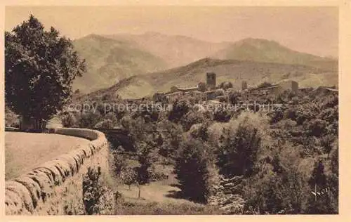 AK / Ansichtskarte Vernet les Bains_Prades_66_Pyrenees Orientales Corneilla de Conflent Le village au fond le Canigou 
