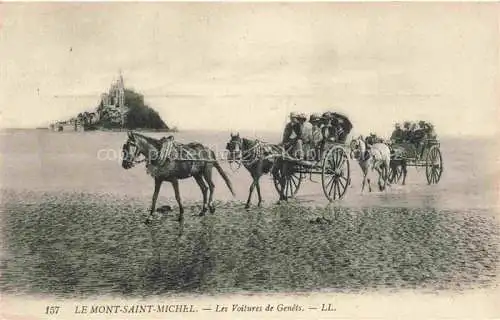 AK / Ansichtskarte Le_Mont Saint Michel Les Voitures de Genets Le_Mont Saint Michel