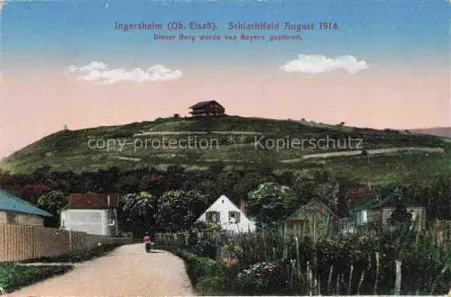 AK / Ansichtskarte Ingersheim_Elsass_Ribeauville_68_Haut Rhin Schlachtfeld August 1914 Ortspartie 