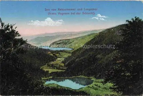 AK / Ansichtskarte La_Schlucht_1150m_Gerardmer_88_Vosges See von Retournemer und Longemer 