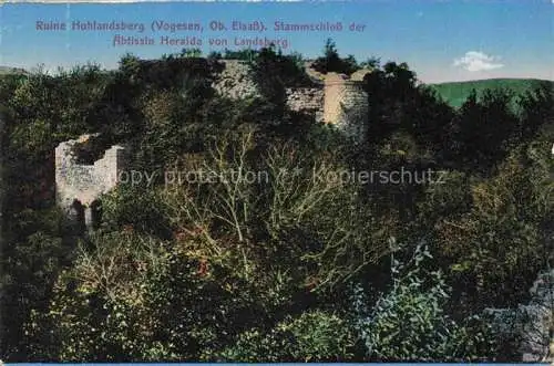 AK / Ansichtskarte Hohlandsberg_Ruine_Wintzenheim_Winzenheim_Elsass_68_Alsace Ruine Hohlandsberg Stammschloss der aebtissin Heralda von Landsberg 