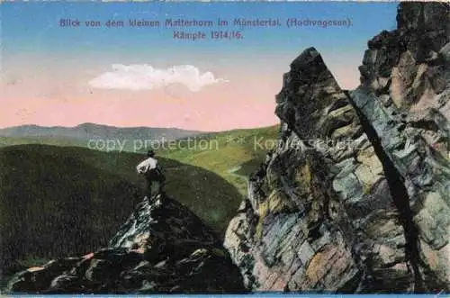 AK / Ansichtskarte Muenster__Elsass_Munster_68_Alsace_Haut Rhin Blick vom kleinen Matterhorn im Muenstertal Kaempfe 1914 16 