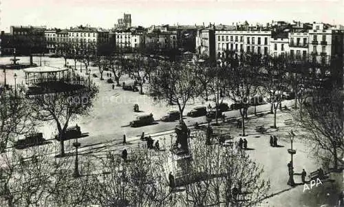 AK / Ansichtskarte BEZIERS_34_Herault Place Jean Jaures et Statue Paul Riquet Feldpost 