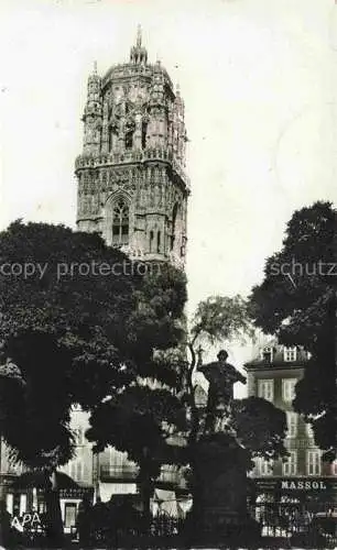 AK / Ansichtskarte Rodez_12_Aveyron Clocher de la Cathedrale vu de la Place de la Cite 