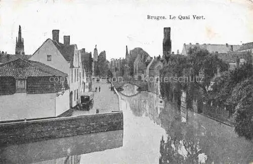 AK / Ansichtskarte Bruges  BRUGGE Belgie Le Quai Vert