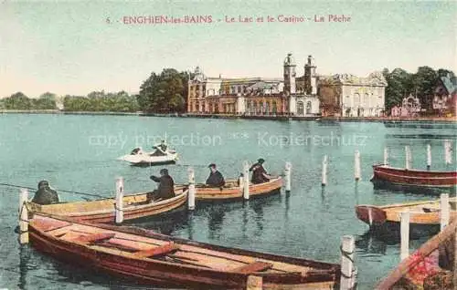 AK / Ansichtskarte Enghien les Bains_95_Val d_Oise Le Lac et le Casino La Peche 