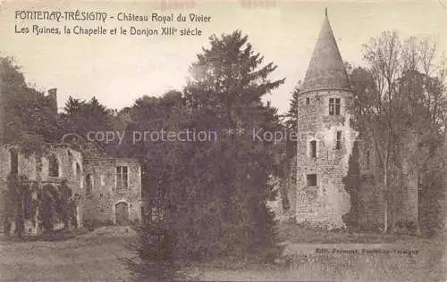 AK / Ansichtskarte Fontenay Tresigny_77_Seine et Marne Chateau Royal du Vivier Les Ruines la Chapelle et le Donjon 