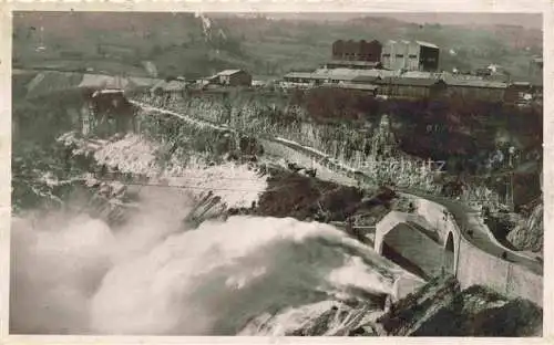 AK / Ansichtskarte Genissiat_Nantua_01_Ain Route d acces a l usine evacuation de crues rive droite sout de ski 