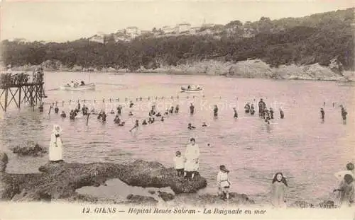 AK / Ansichtskarte Giens_Hyeres_TOULON_83_Var Hopital Renee Sabran La Baignade en mer 