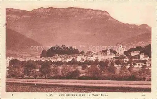 AK / Ansichtskarte Gex_01_Ain Vue generale et le Mont Jura 