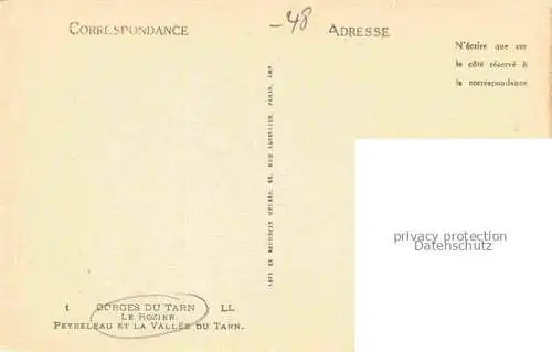 AK / Ansichtskarte Le_Rozier_Florac_48_Lozere Peyreleau et la Vallee du Tarn 