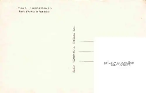 AK / Ansichtskarte Salins_39 les Bains_Jura Place d Armes et Fort Belin 