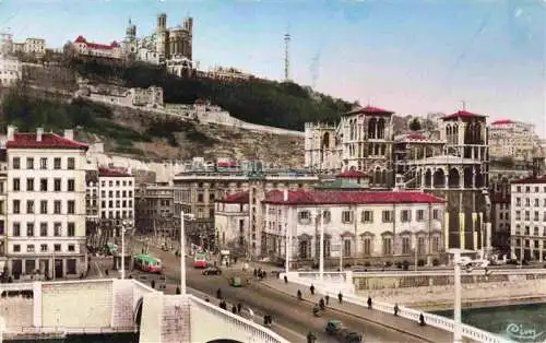 AK / Ansichtskarte LYON_69_Rhone Pont Tilsitt Coteau Fourviere 