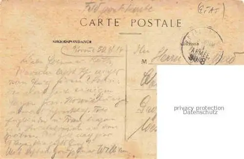 AK / Ansichtskarte Peronne__80_Somme Vue generale prise de l Aeroplane de l Aviateur Constantin Feldpost 