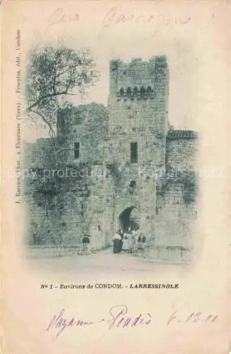 AK / Ansichtskarte Larressingle_Condom_32_Gers Stadttor und Ringmauer 