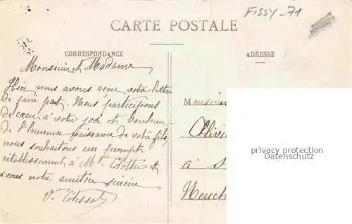AK / Ansichtskarte Fissy_Lugny_71_Saone et Loire Chateau Schloss 