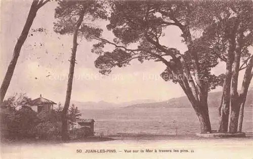 AK / Ansichtskarte JUAN LES PINS_Antibes_06_Alpes Maritimes Vue sur la mer a travers les pins 