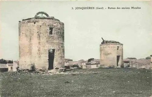 AK / Ansichtskarte Jonquieres Saint Vincent_NIMES_30_Gard Ruines des anciens moulins 