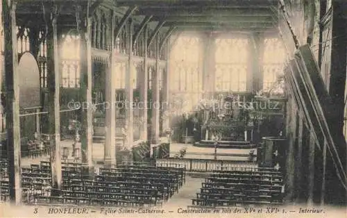 AK / Ansichtskarte HONFLEUR_Lisieux_14_Calvados Eglise Sainte Catherine Interieur 
