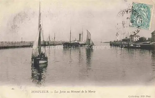 AK / Ansichtskarte HONFLEUR_Lisieux_14_Calvados Les jetees au moment de la maree 