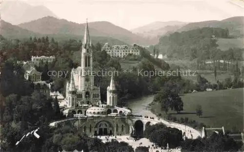 AK / Ansichtskarte LOURDES_65 Basilique et le gave de Pau 
