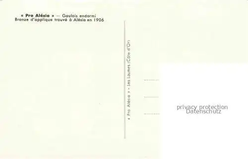 AK / Ansichtskarte Pro_Alesia Gaulois endormi Bronze d applique trouve en 1906 Pro_Alesia