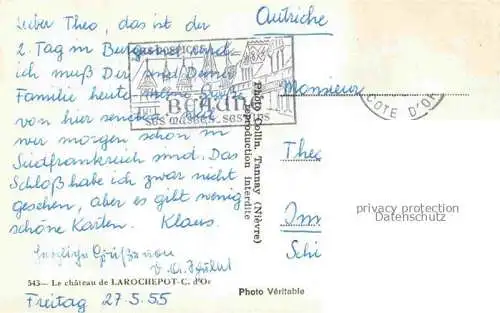 AK / Ansichtskarte La_Rochepot_21_Cote d_Or Chateau Schloss 