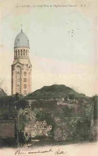 AK / Ansichtskarte LILLE_59_Nord La noble tour de l Eglise Saint Sauveur 