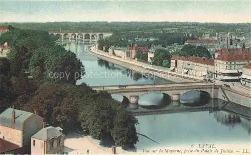 AK / Ansichtskarte LAVAL__53_Mayenne Vue sur la Mayenne prise du Palais de Justice 