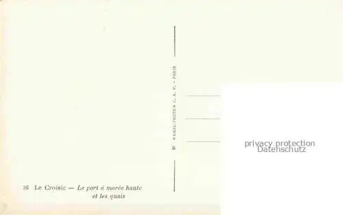 AK / Ansichtskarte Croisic_Le__44_Loire Atlantique Le port a maree haute et les quais 