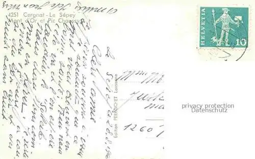 AK / Ansichtskarte Le_Sepey_Aigle_VD Mont d Or et Pic Chaussy 