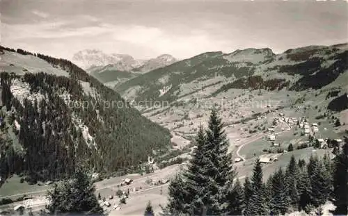 AK / Ansichtskarte Chatel_Thonon les Bains_74_Haute Savoie Vue panoramique sur le village domine par la Crete de Chaux_longe et les Cornettes de Bis 