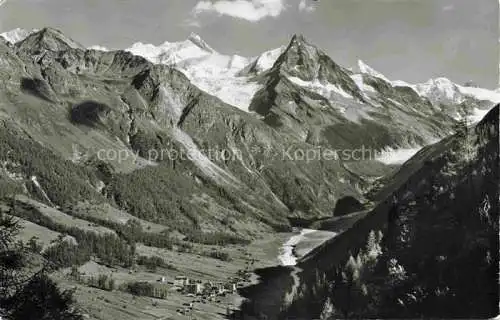 AK / Ansichtskarte Zinal_VS Alpenpanorama Rothorn Besso Gabelhorn Durand Cervin Zinal_VS