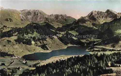 AK / Ansichtskarte Schwarzsee_FR Hotel Restaurant Gypsera Lac Noir Alpenpanorama 