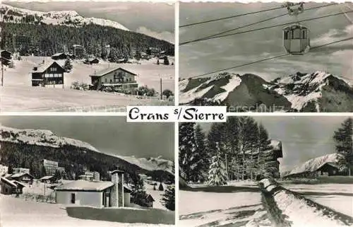 AK / Ansichtskarte Crans sur Sierre_VS Winterpanorama Wintersportplatz Alpen Bergbahn 