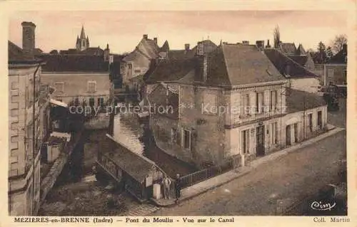 AK / Ansichtskarte Mezieres en Brenne_Blanc_36_Indre Pont du Moulin vue sur le Canal 