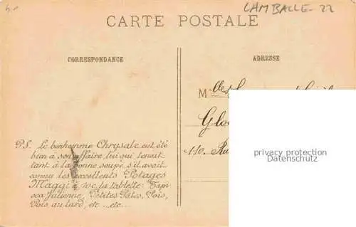 AK / Ansichtskarte Lamballe_22_Cotes d_Armor Eglise Notre Dame Kuenstlerkarte Werbung Maggi 
