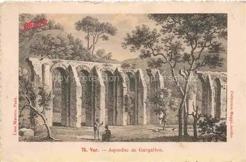 AK / Ansichtskarte Gargallon_Vers Pont du Gard_NIMES_30_Gard Aqueduc Kuenstlerkarte Werbung Maggi 